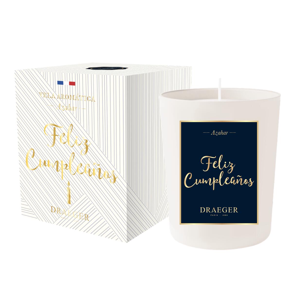 Velas con Mensaje y Fragancia Azahar Feliz Cumpleaños 3