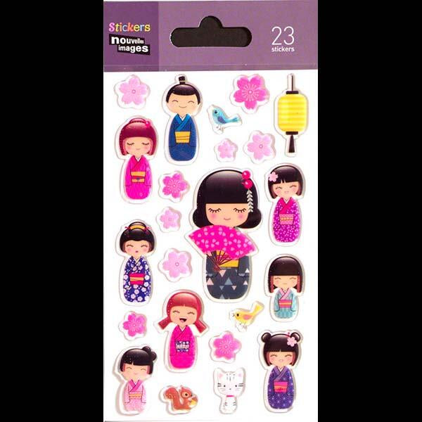 Stickers Muñecas Japones 1