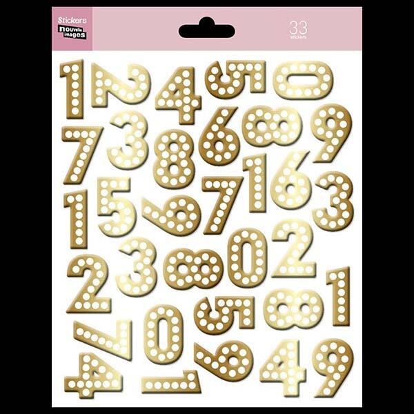 Stickers Numeros Dorados 1