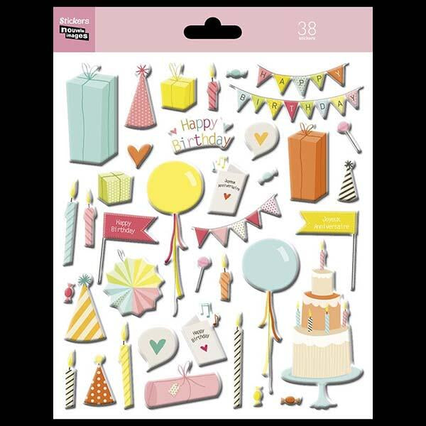 Stickers Cumpleaños 3D 1