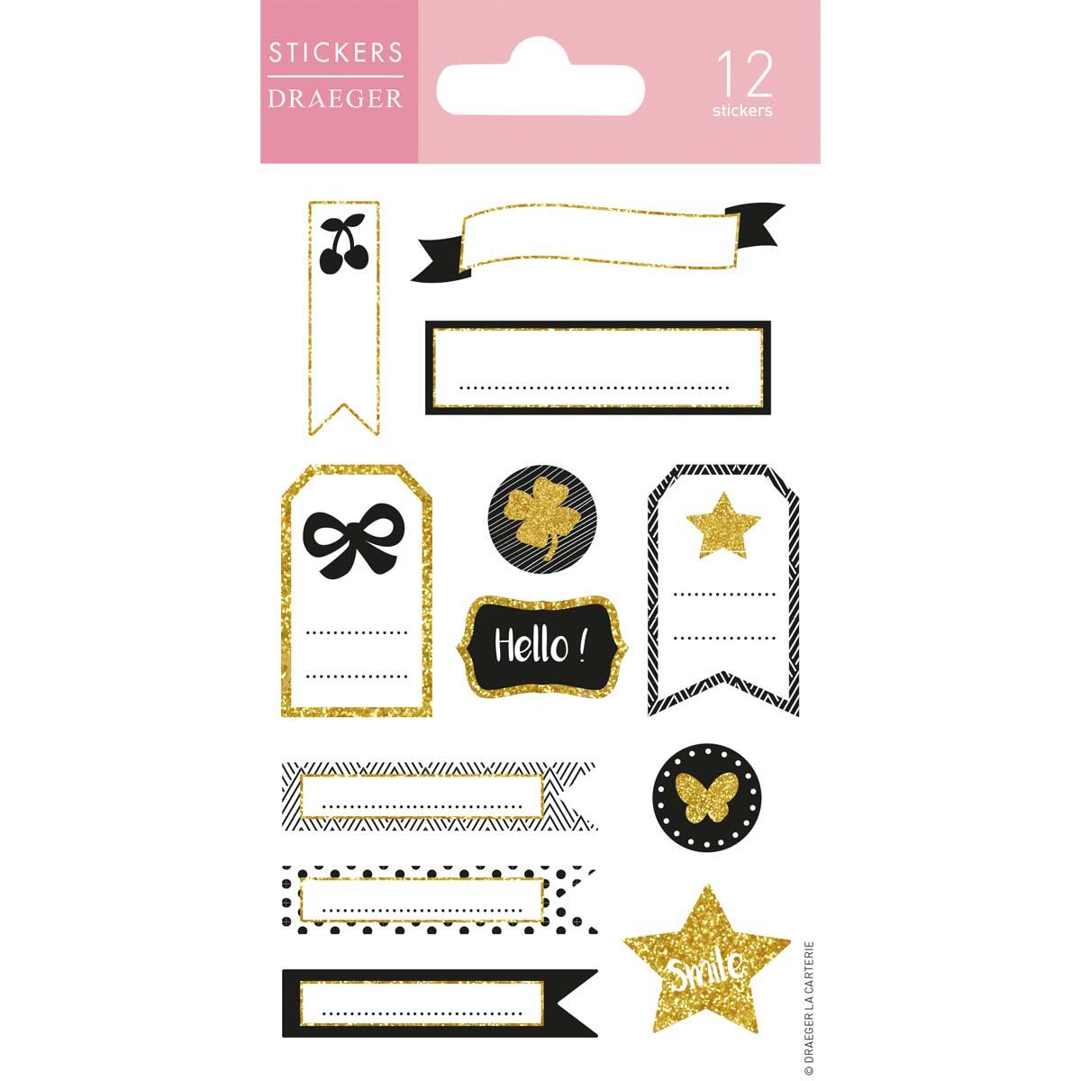Stickers Negro Dorado 1