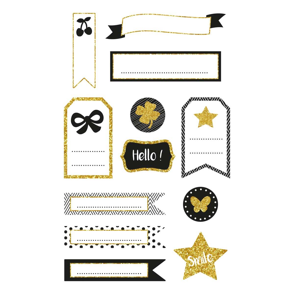 Stickers Negro Dorado 2