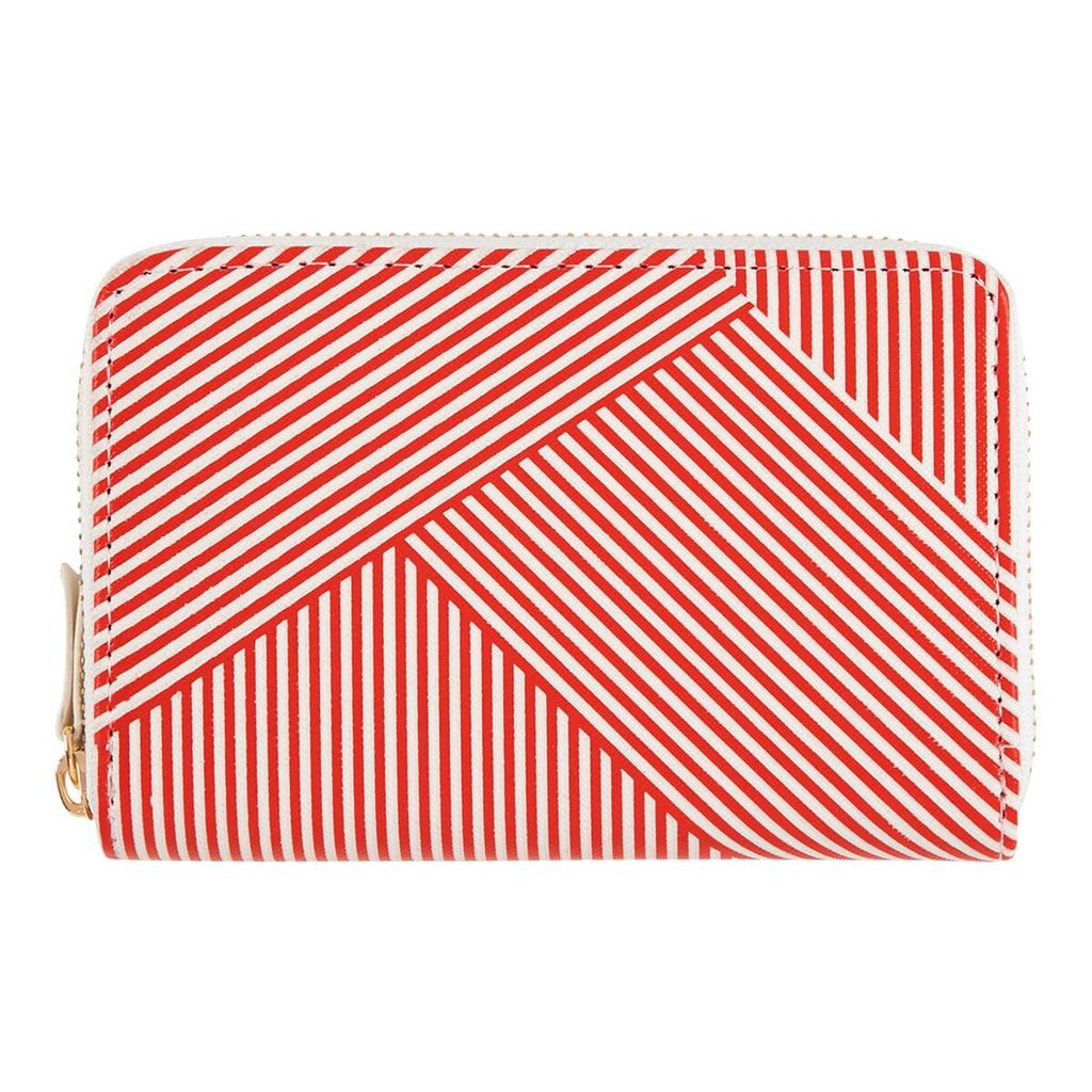 Cartera estampada Rojo gráfico blanco 1