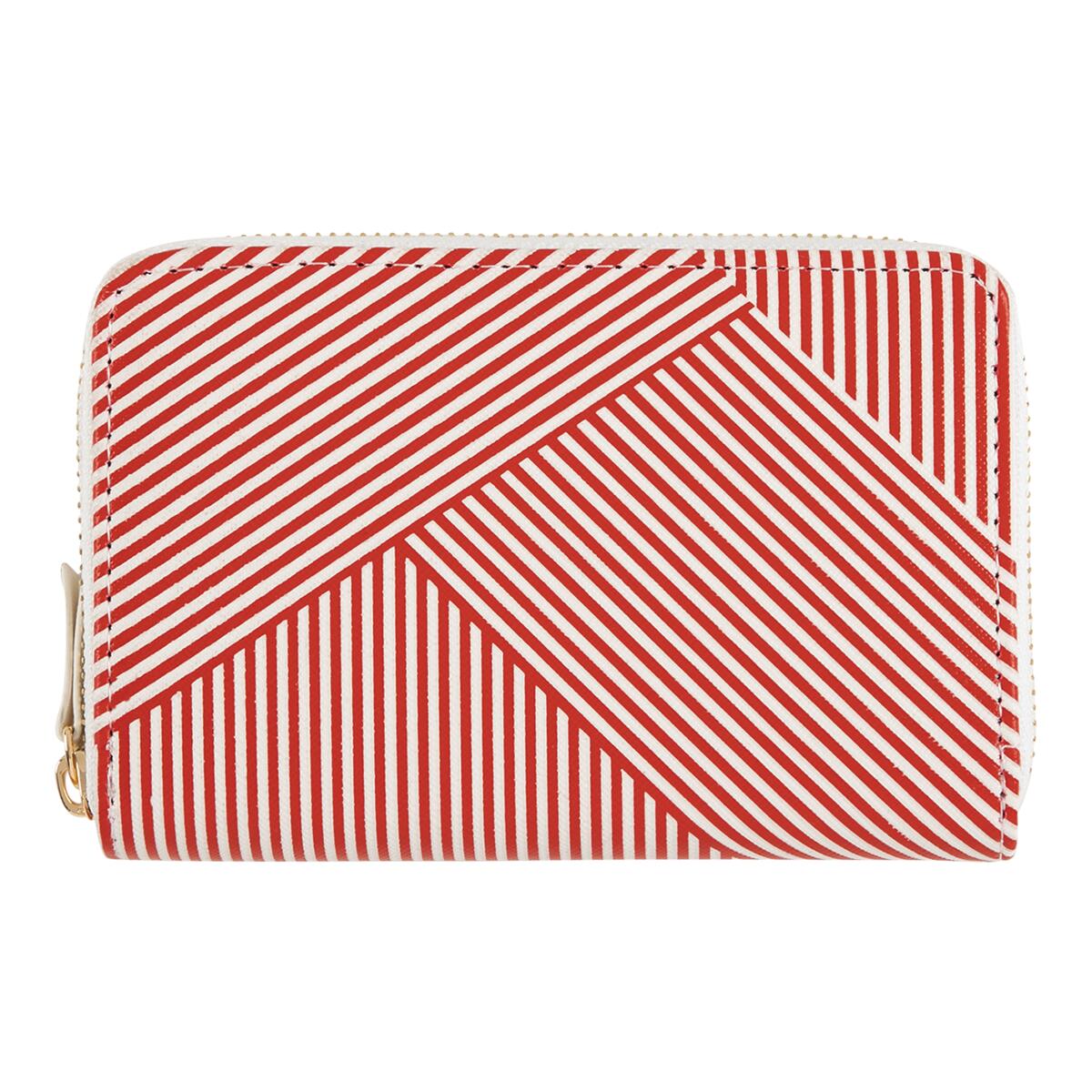 Cartera estampada Rojo gráfico blanco 1