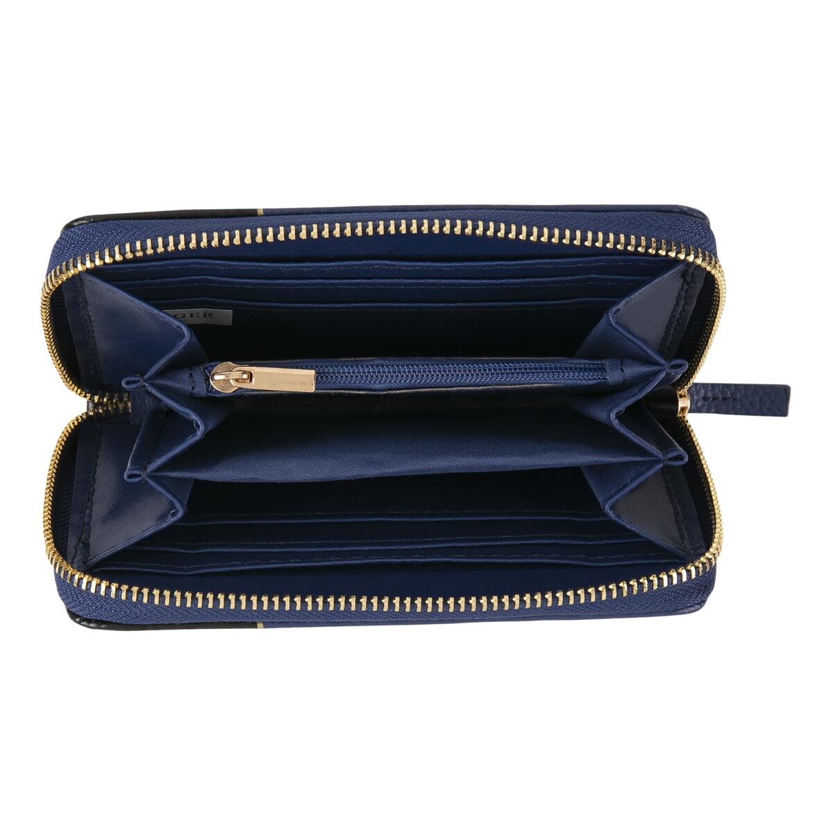 Cartera estampada Gráfico negro azul 2