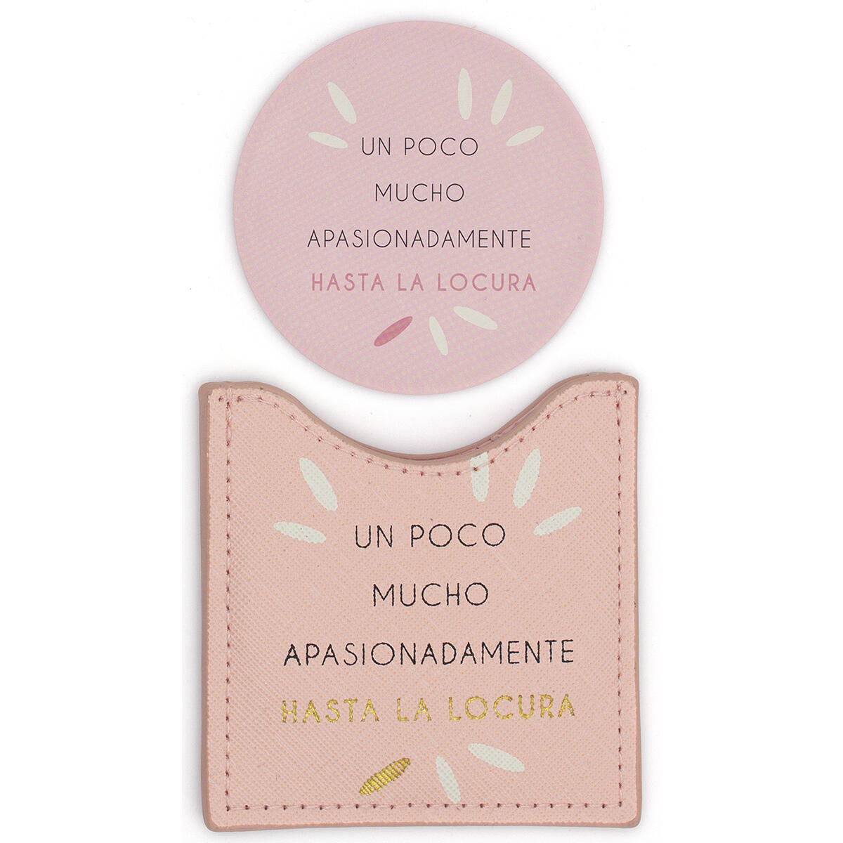 Espejo de bolsillo Un Poco Mucho Apasionadamente Hasta La Locura 1