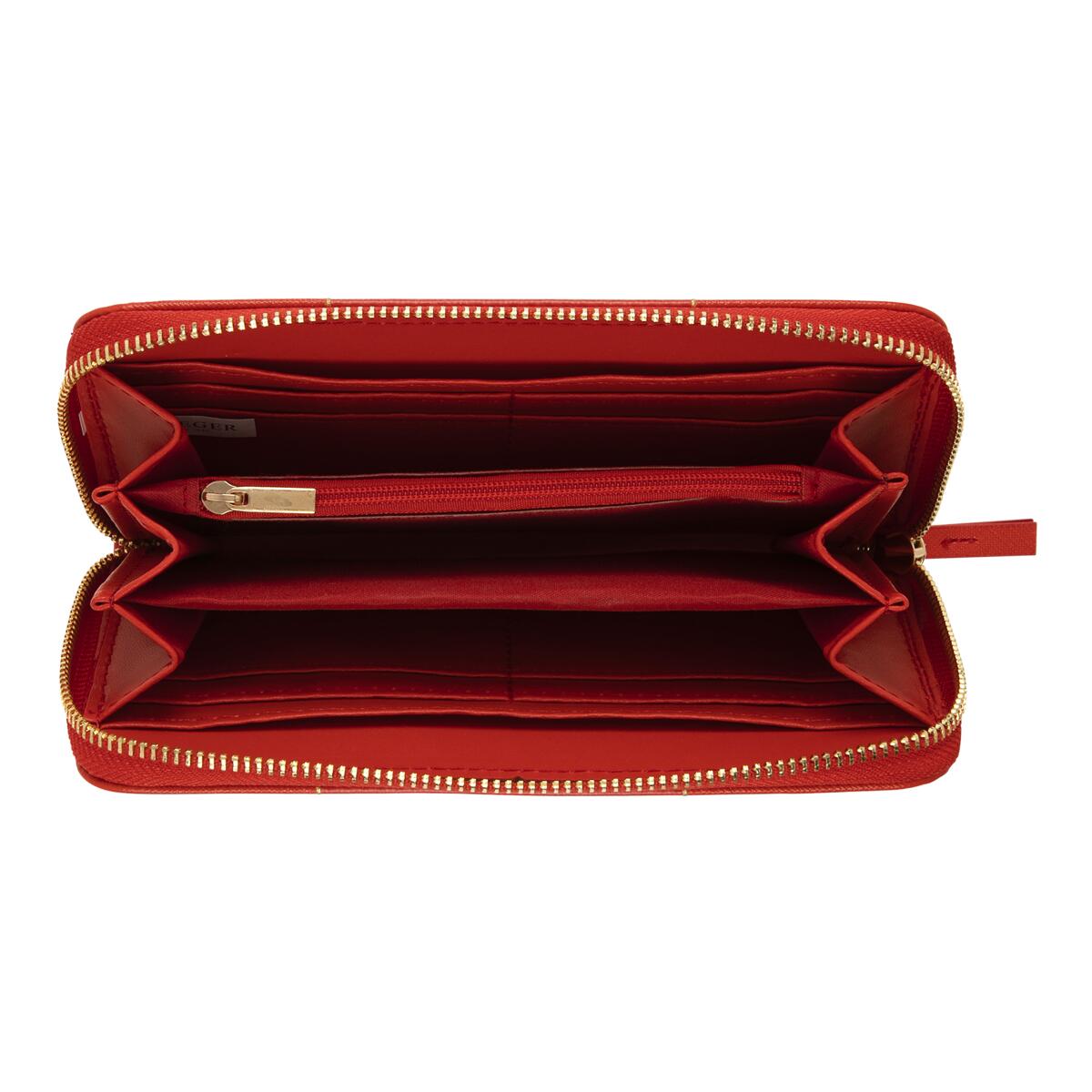Cartera grande estampada Rojo 2