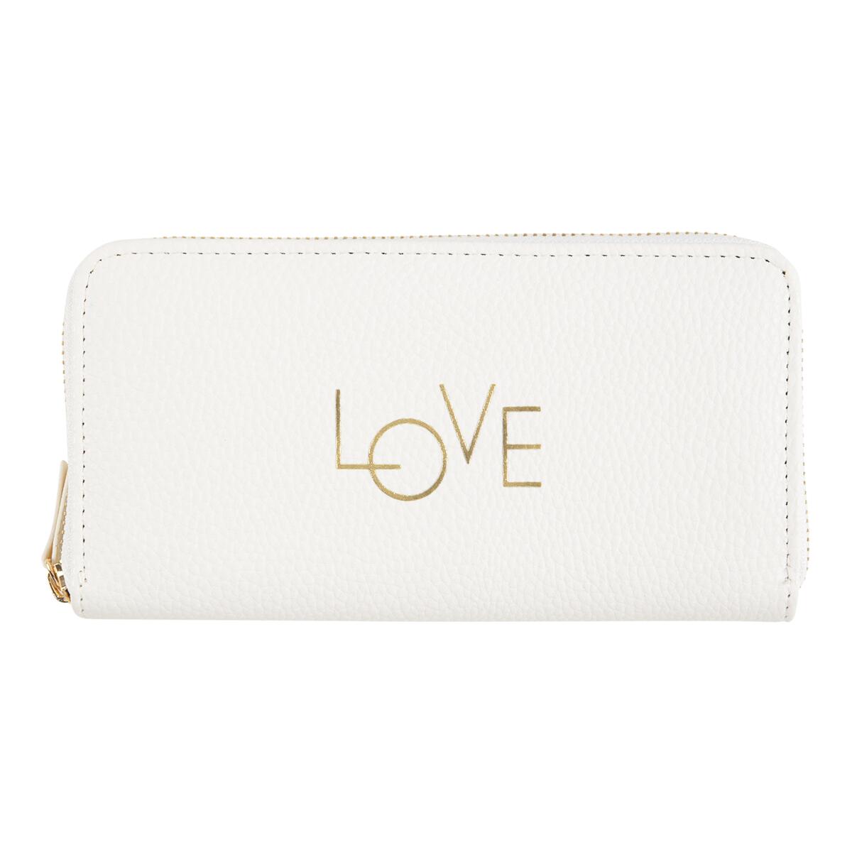 Cartera grande estampada Amor de marfil 1
