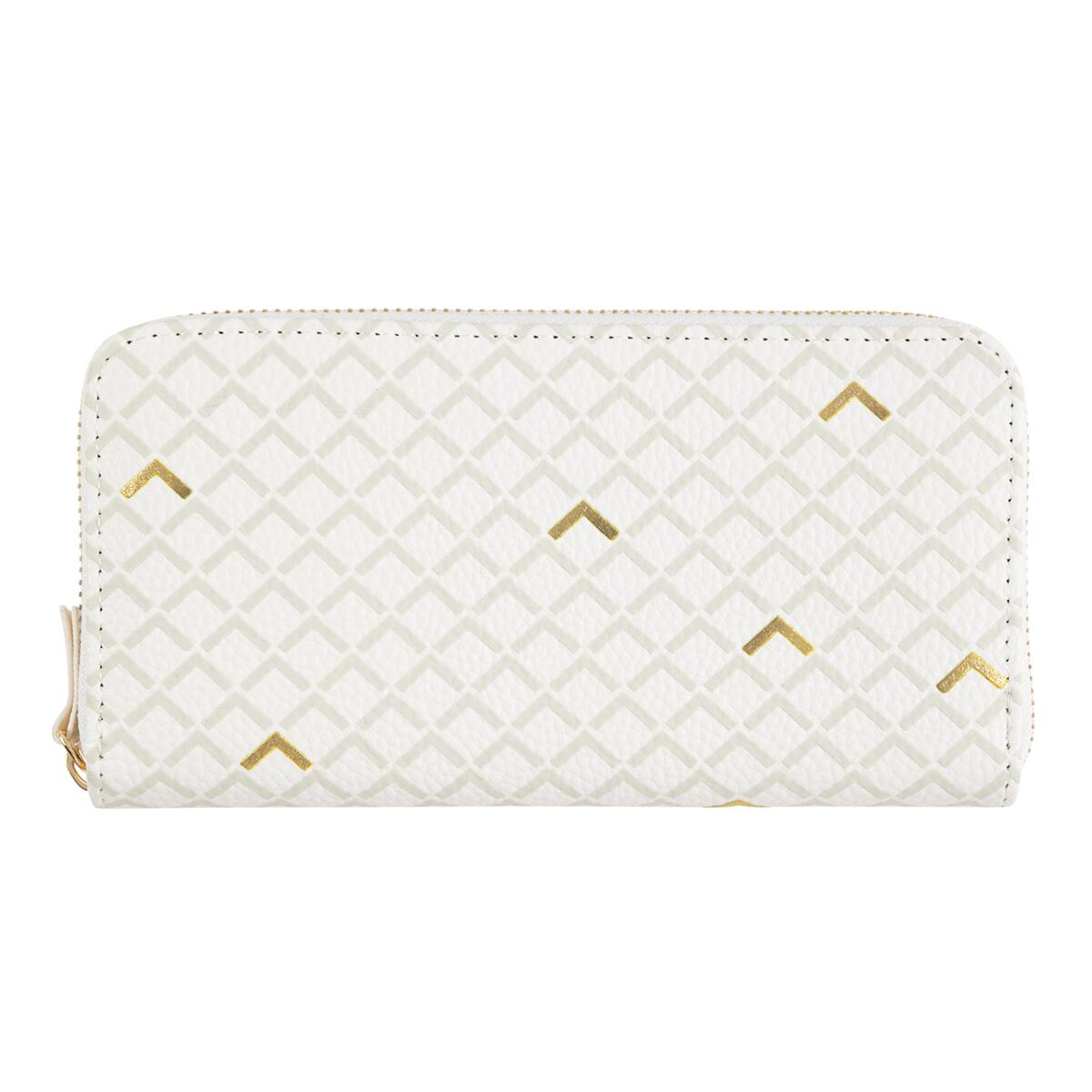 Cartera grande estampada Blanco gráfico 1