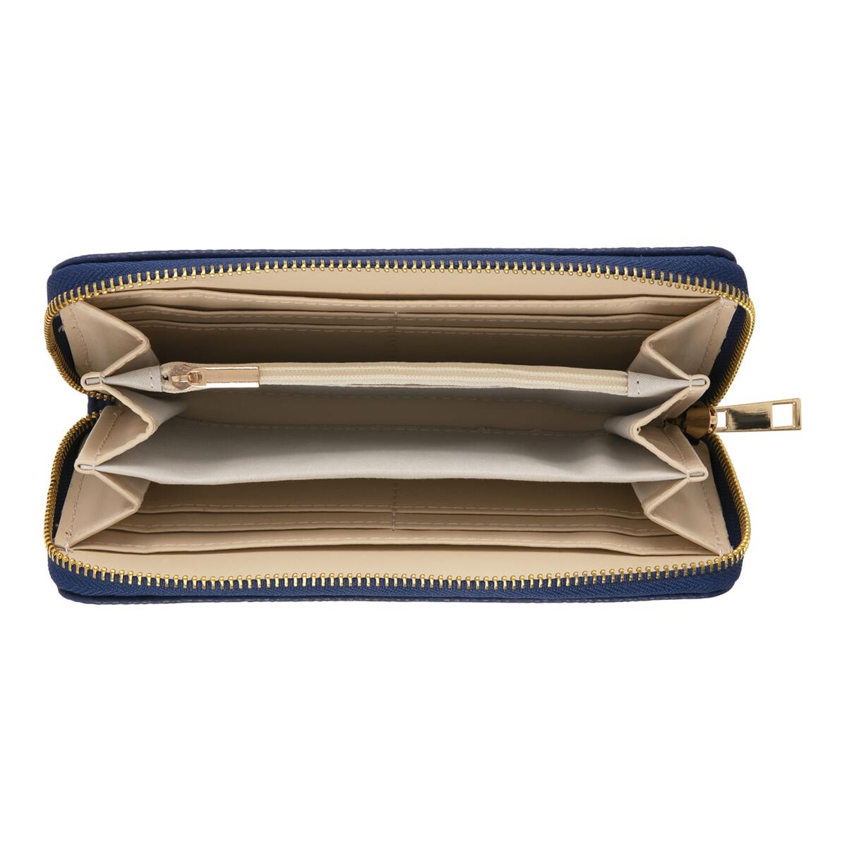 Cartera grande estampada Azul La vie est belle 2