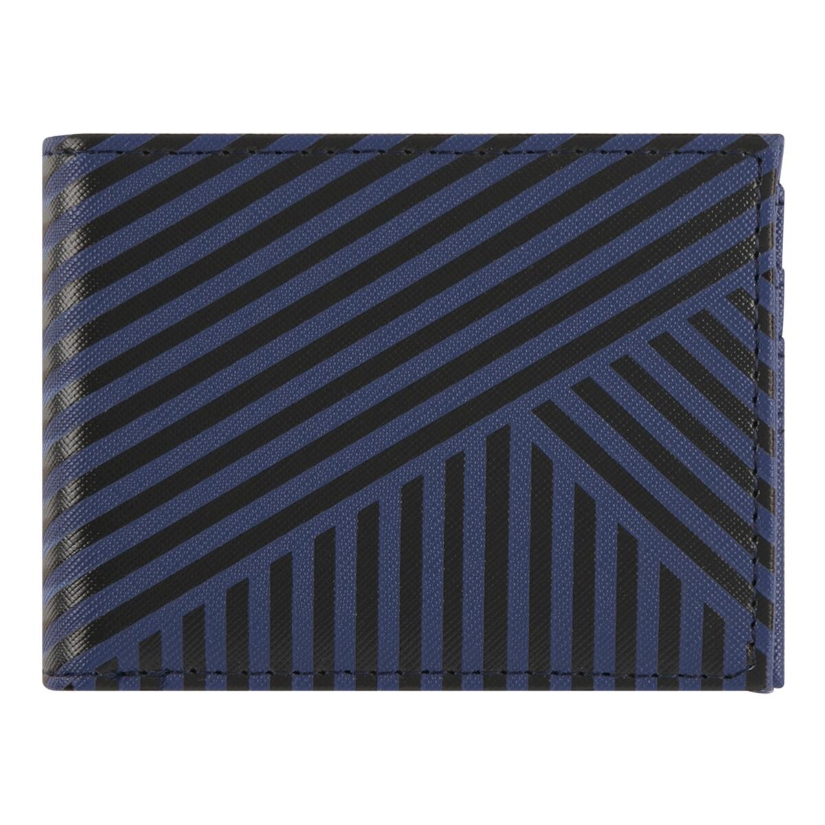 Billetera plana Gráfico negro azul 1