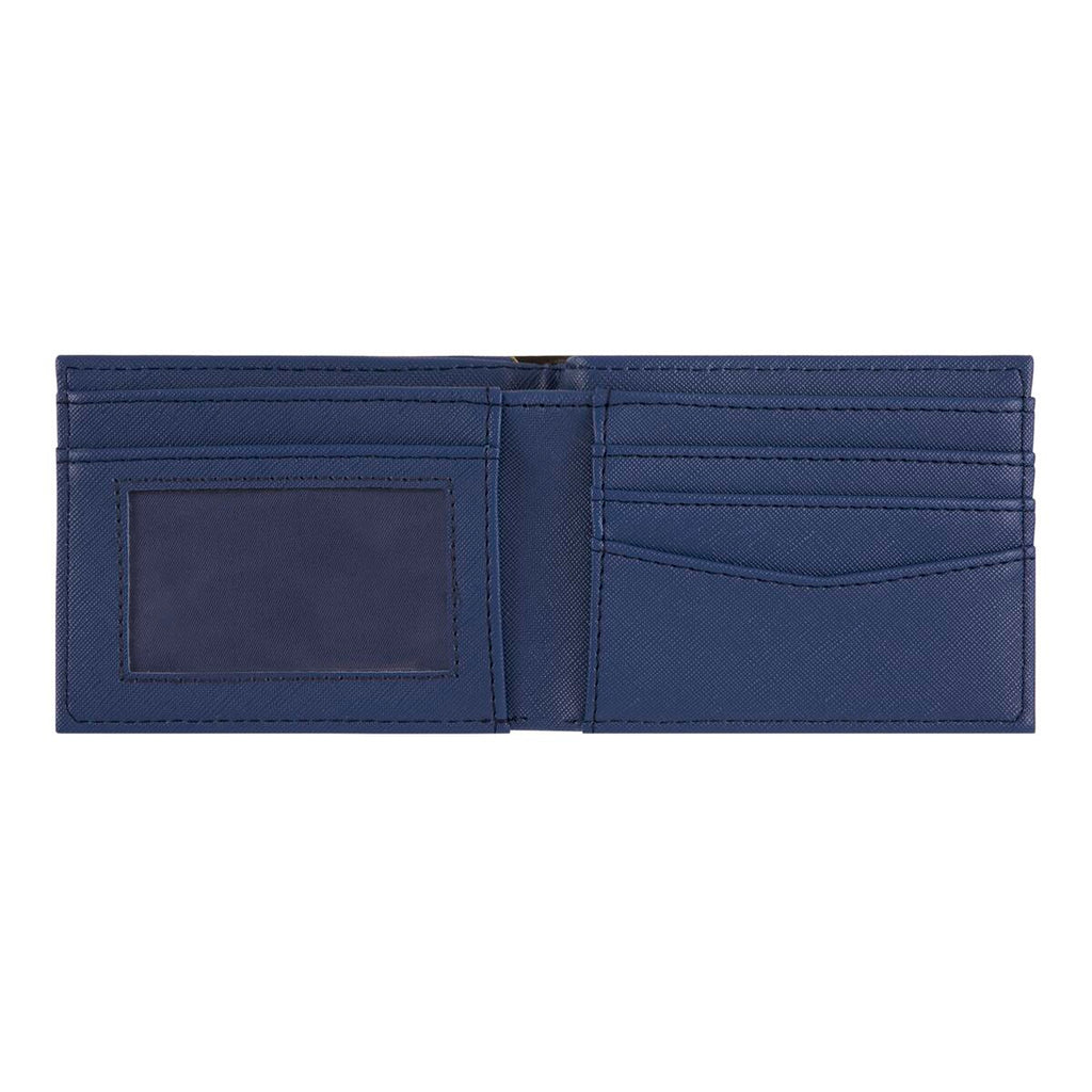 Billetera plana Gráfico azul dorado 2