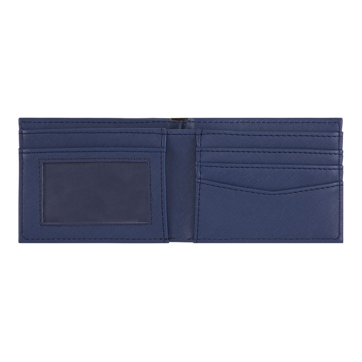 Billetera plana Gráfico azul dorado 2