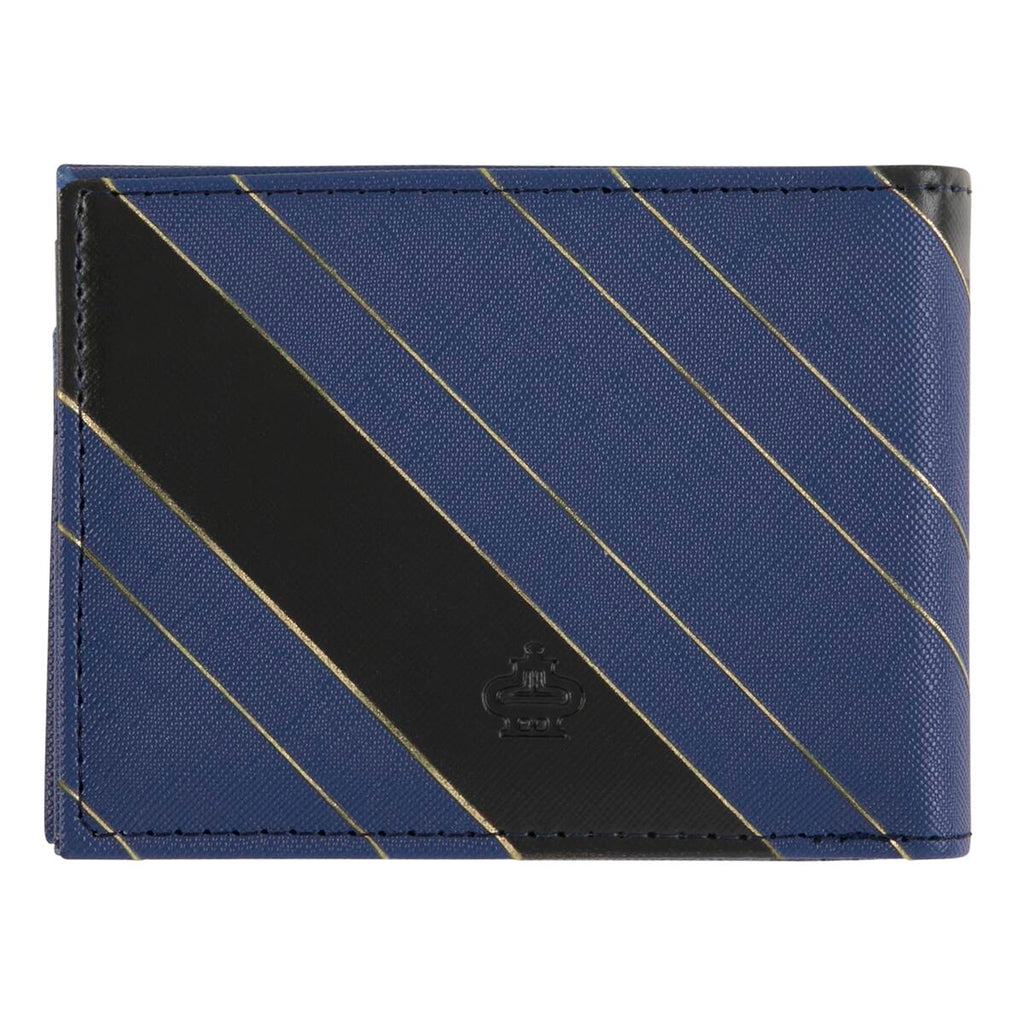 Billetera plana Gráfico azul dorado 3