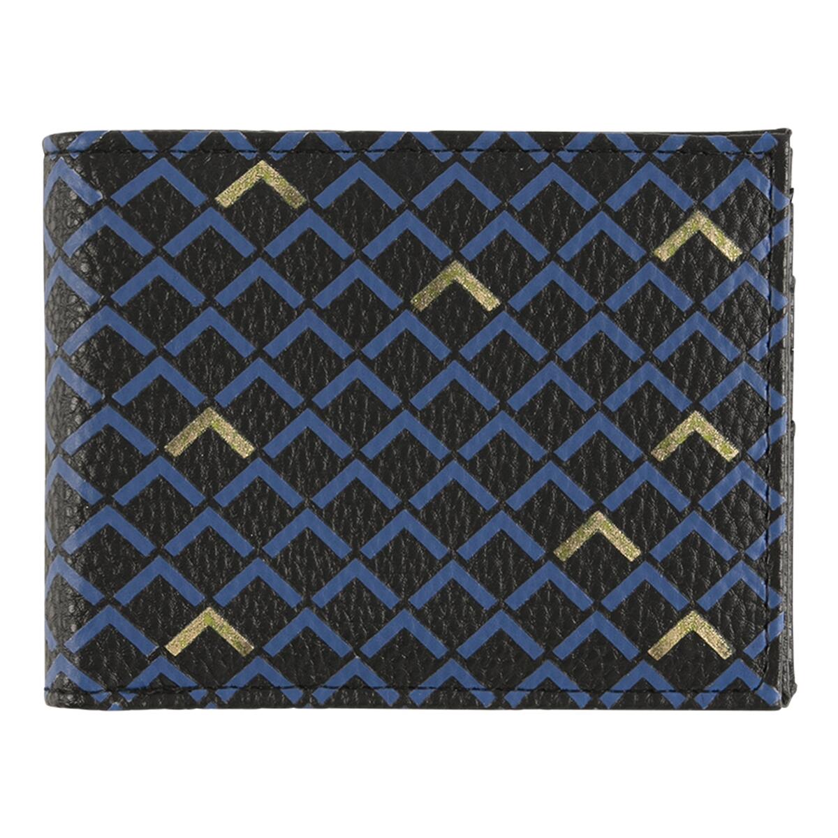 Billetera plana Azul geométrico 1