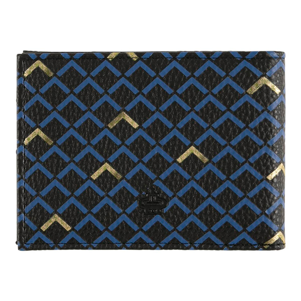Billetera plana Azul geométrico 3