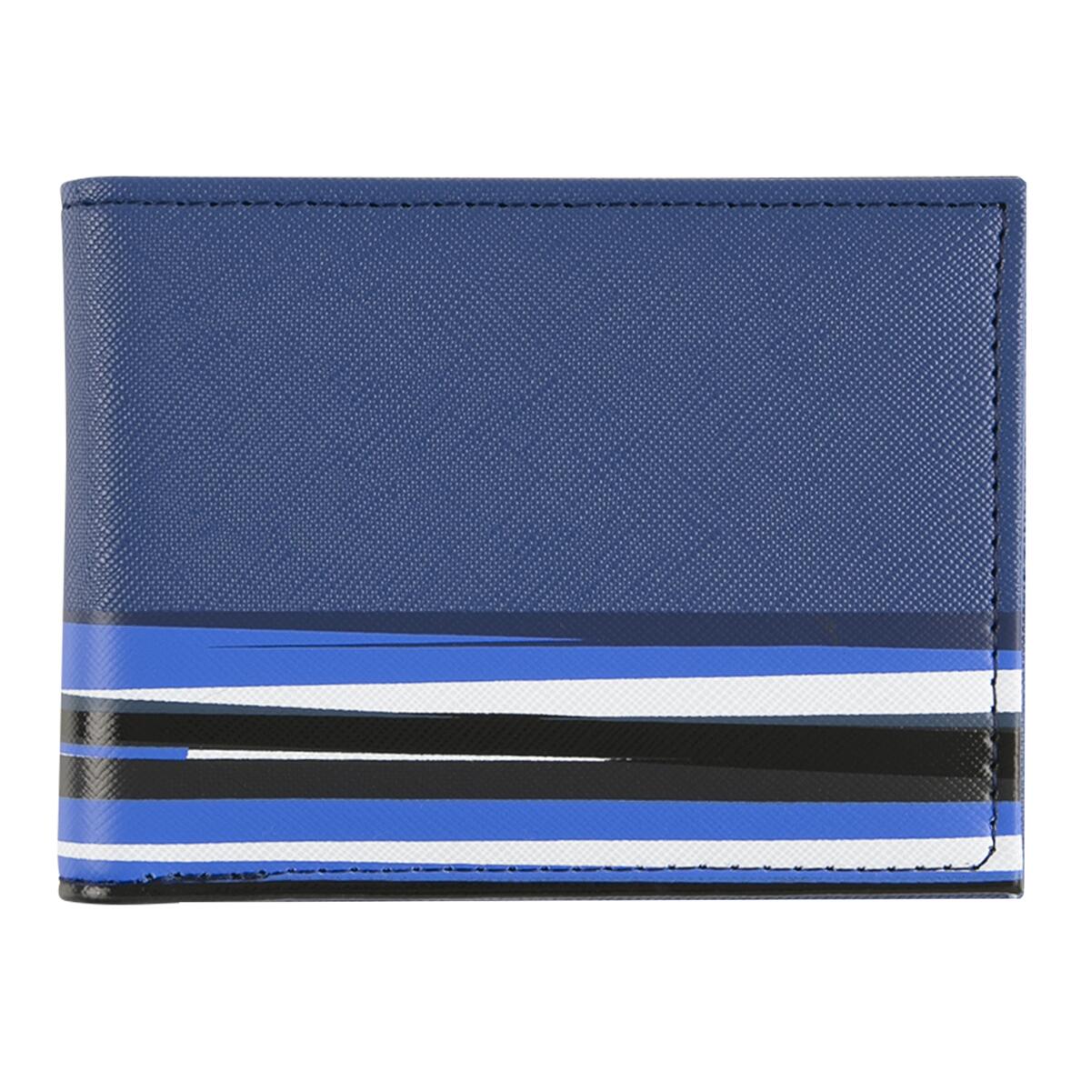 Billetera plana Rayas azules gráficas 1