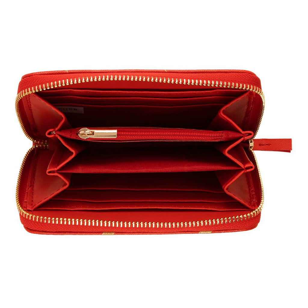 Cartera estampada Fucsia geométrico 2