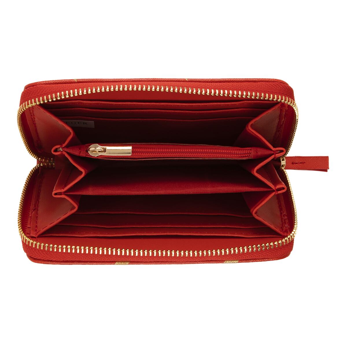 Cartera estampada Fucsia geométrico 2
