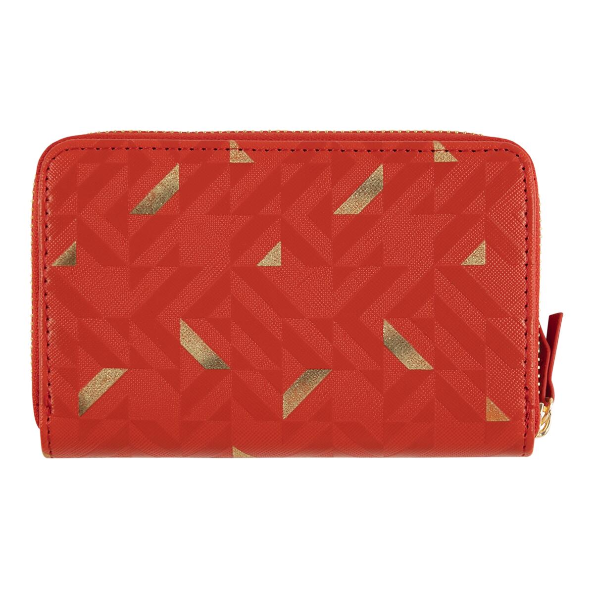 Cartera estampada Fucsia geométrico 3