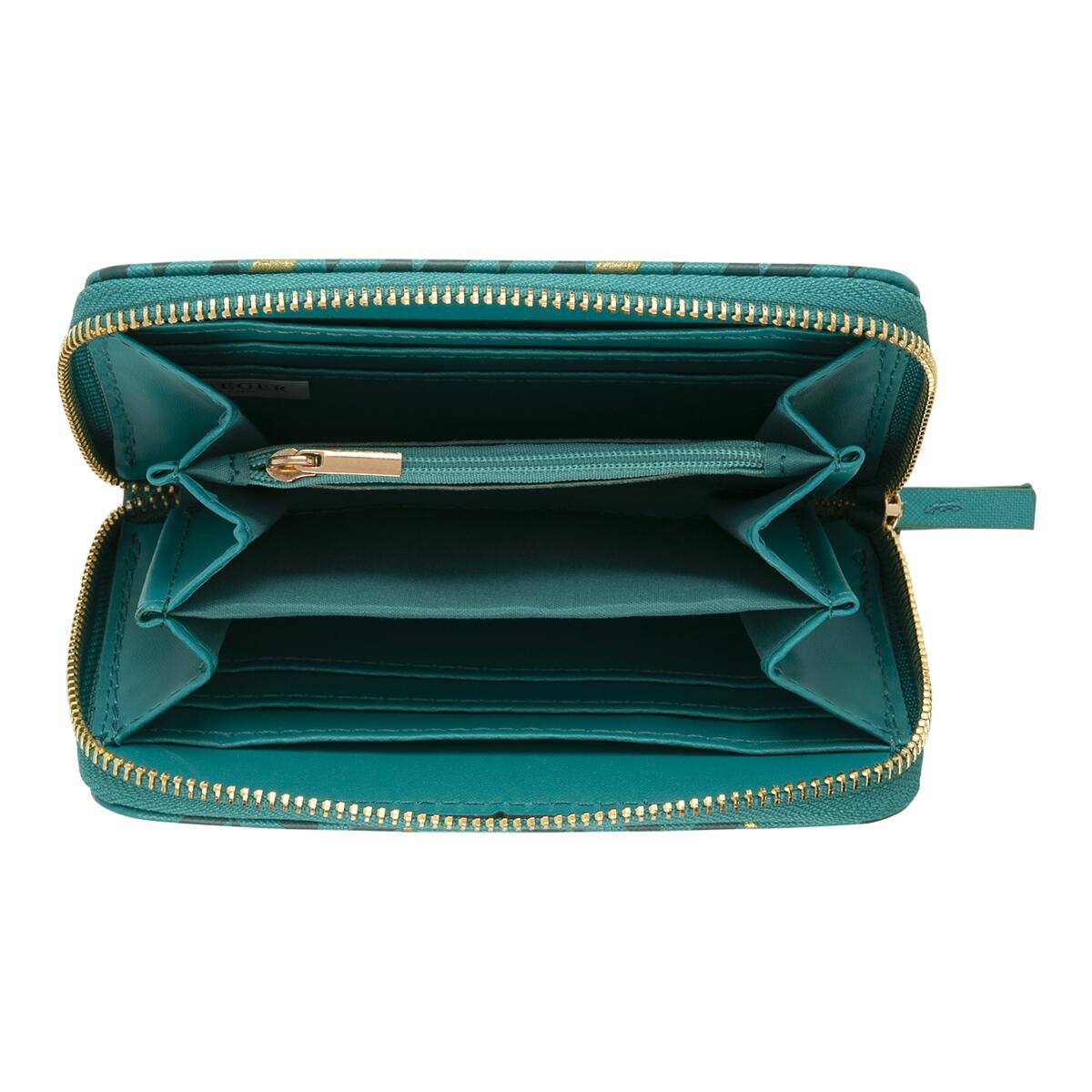 Cartera estampada Turquesa geométrico 2