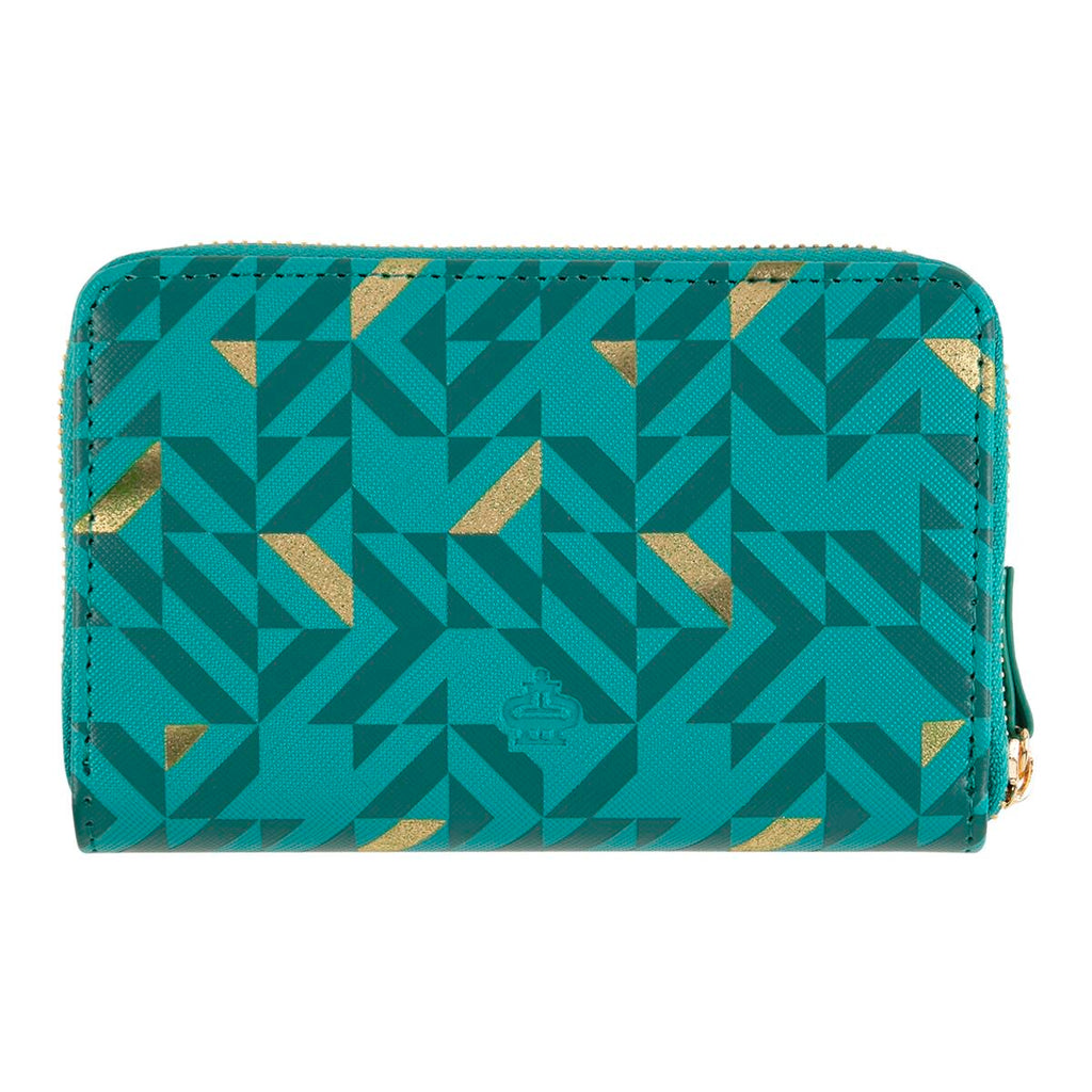 Cartera estampada Turquesa geométrico 3
