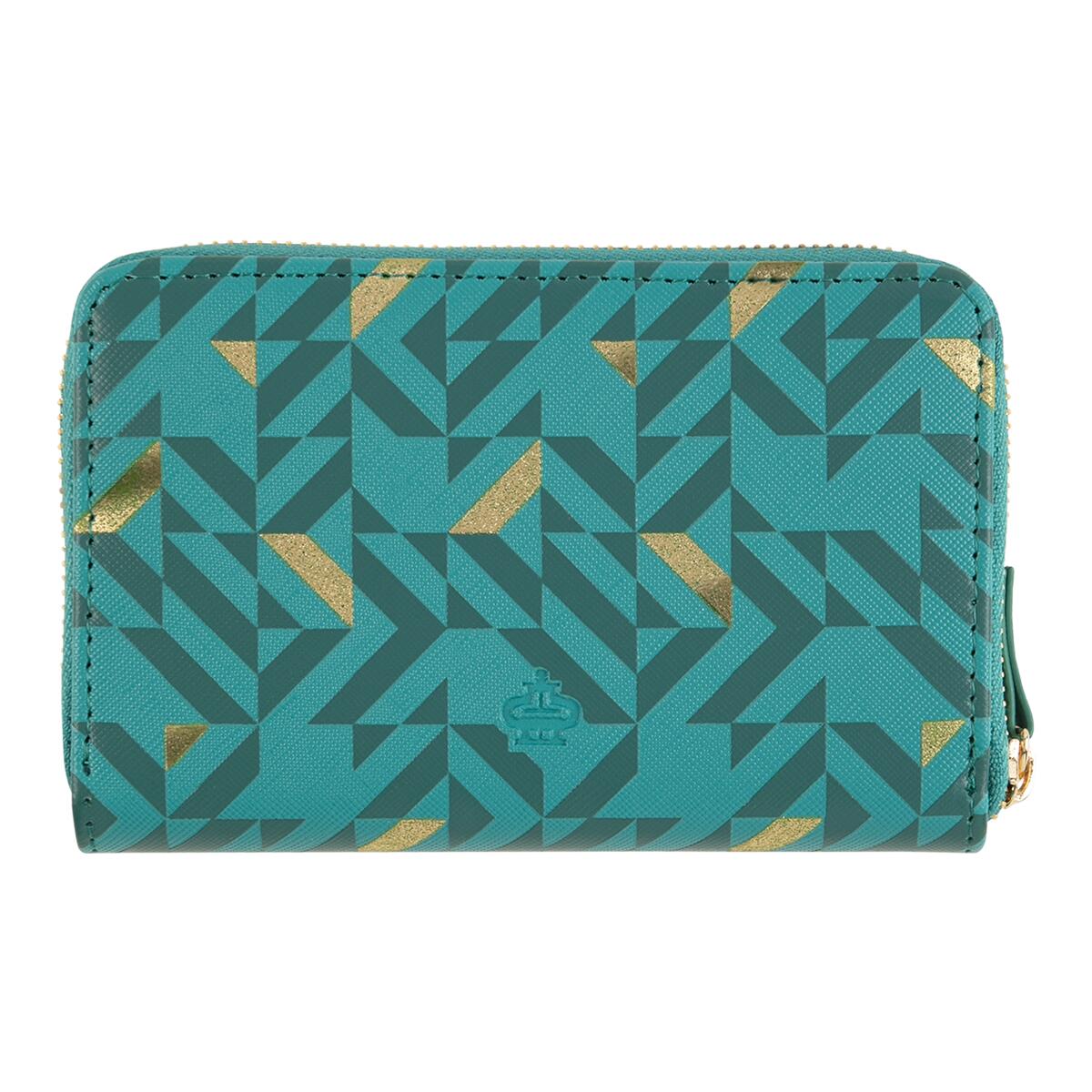 Cartera estampada Turquesa geométrico 3