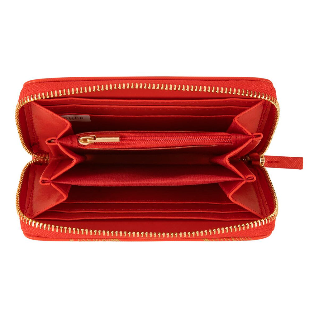 Cartera estampada Hoja roja 2