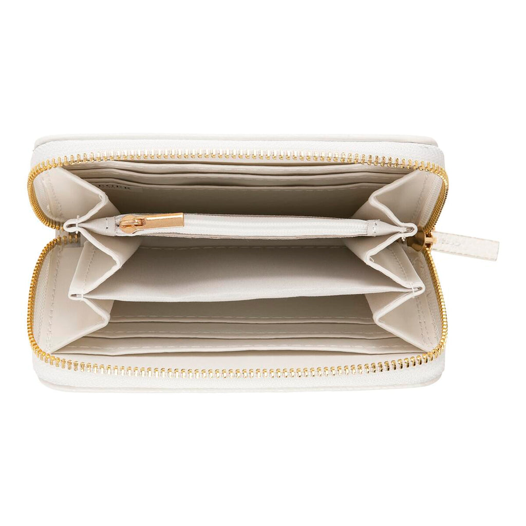 Cartera estampada Corazón marfil 2