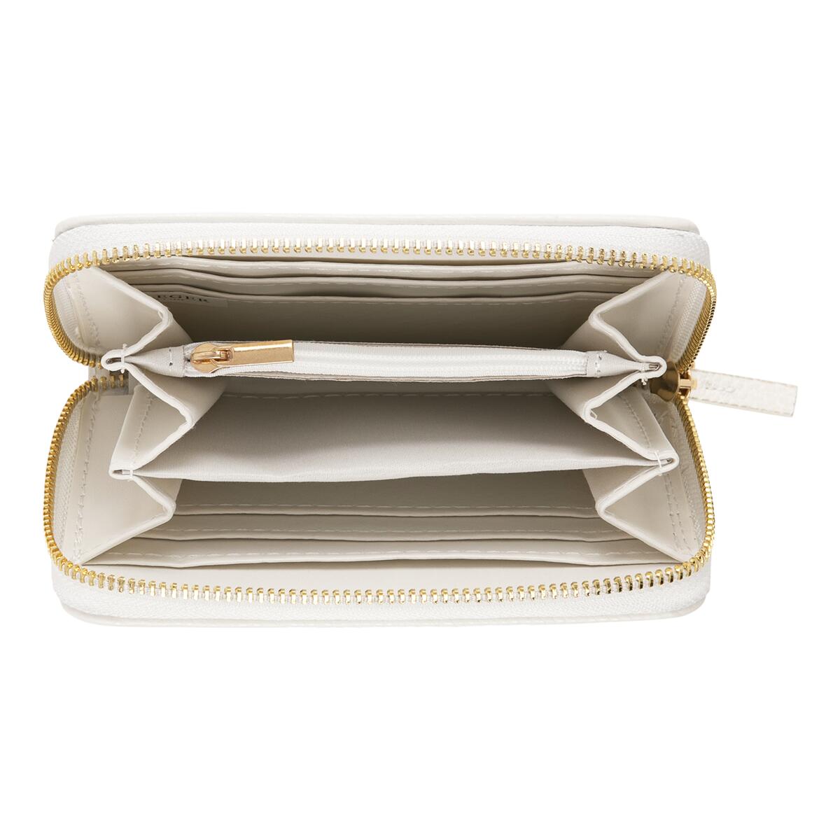 Cartera estampada Corazón marfil 2