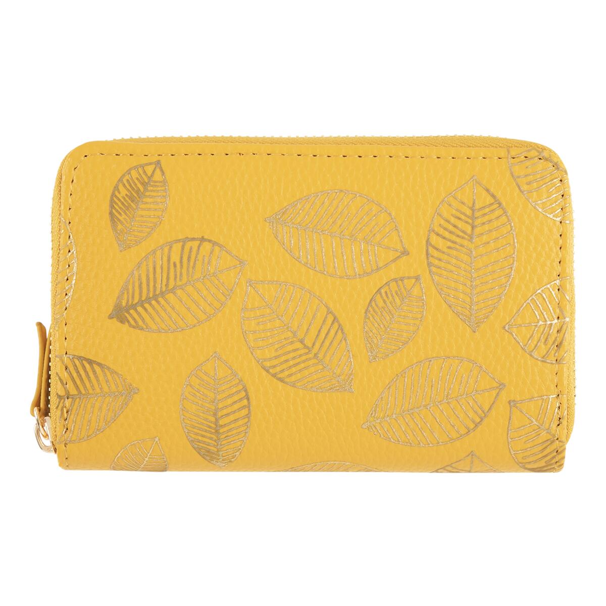 Cartera estampada Hojas de mostaza 1