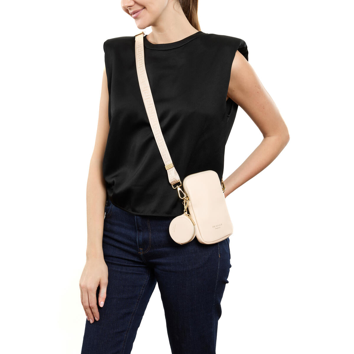 Funda para auriculares y llaves Marfil 4