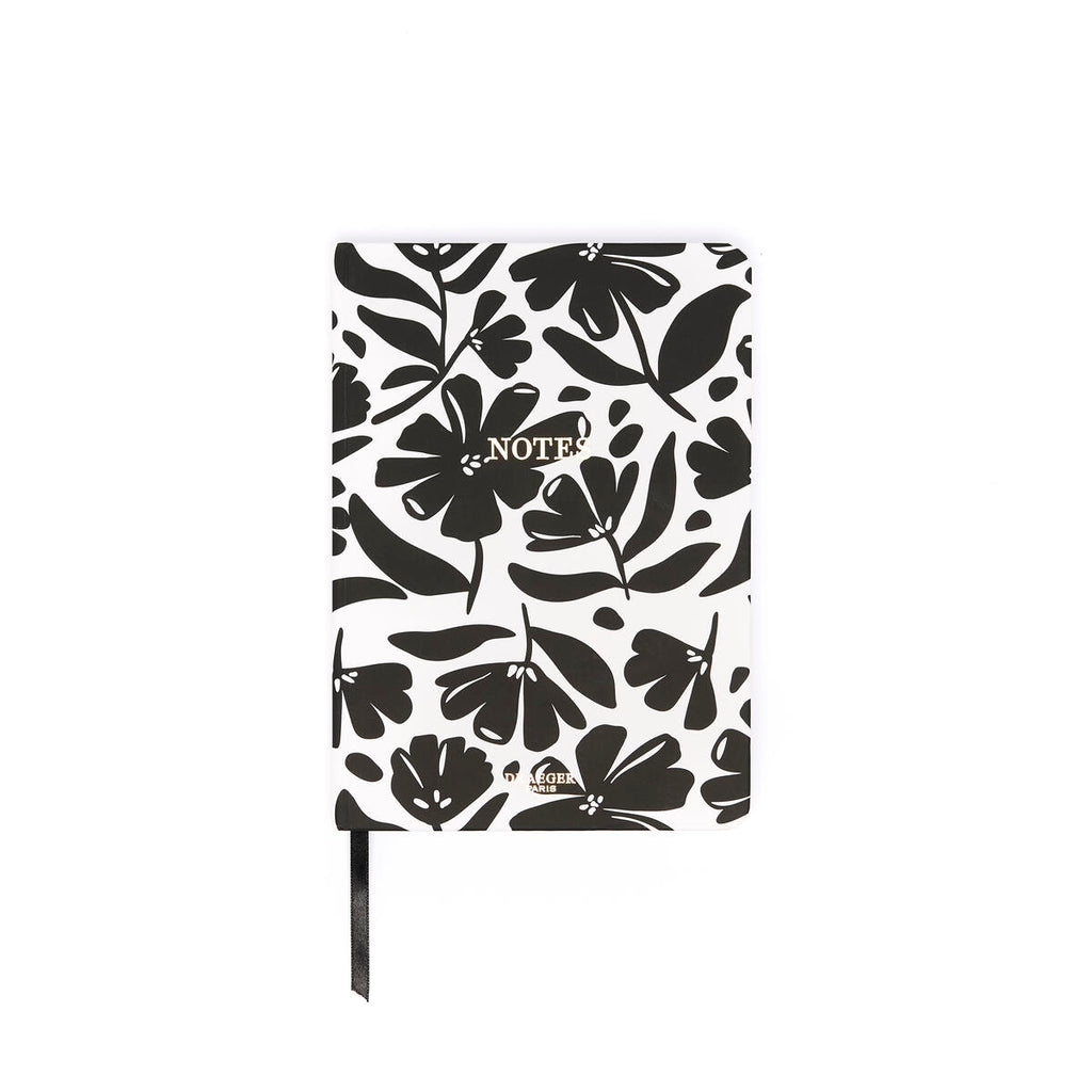Cuaderno A5 Office Chic Flores negras 1