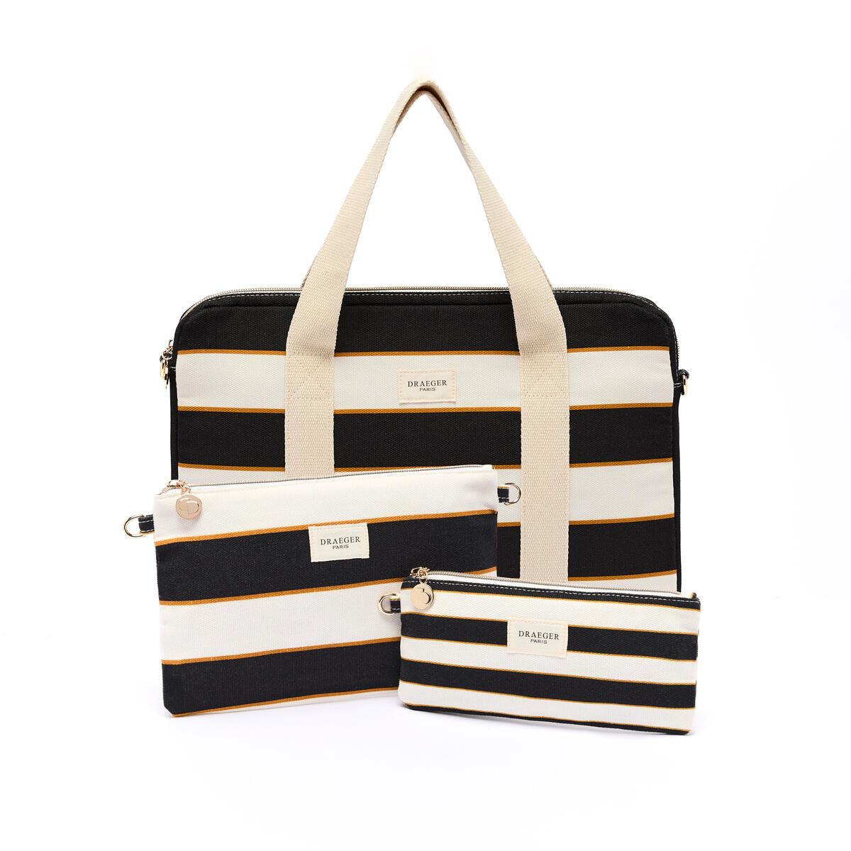 Estuche de algodón Office Chic Rayas negras 6
