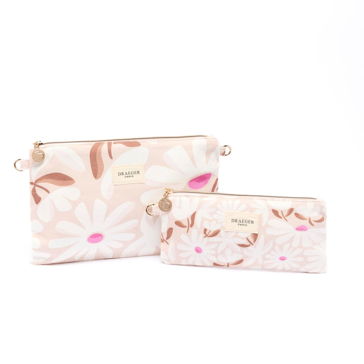 Estuche Office Chic Flores de color topo 3