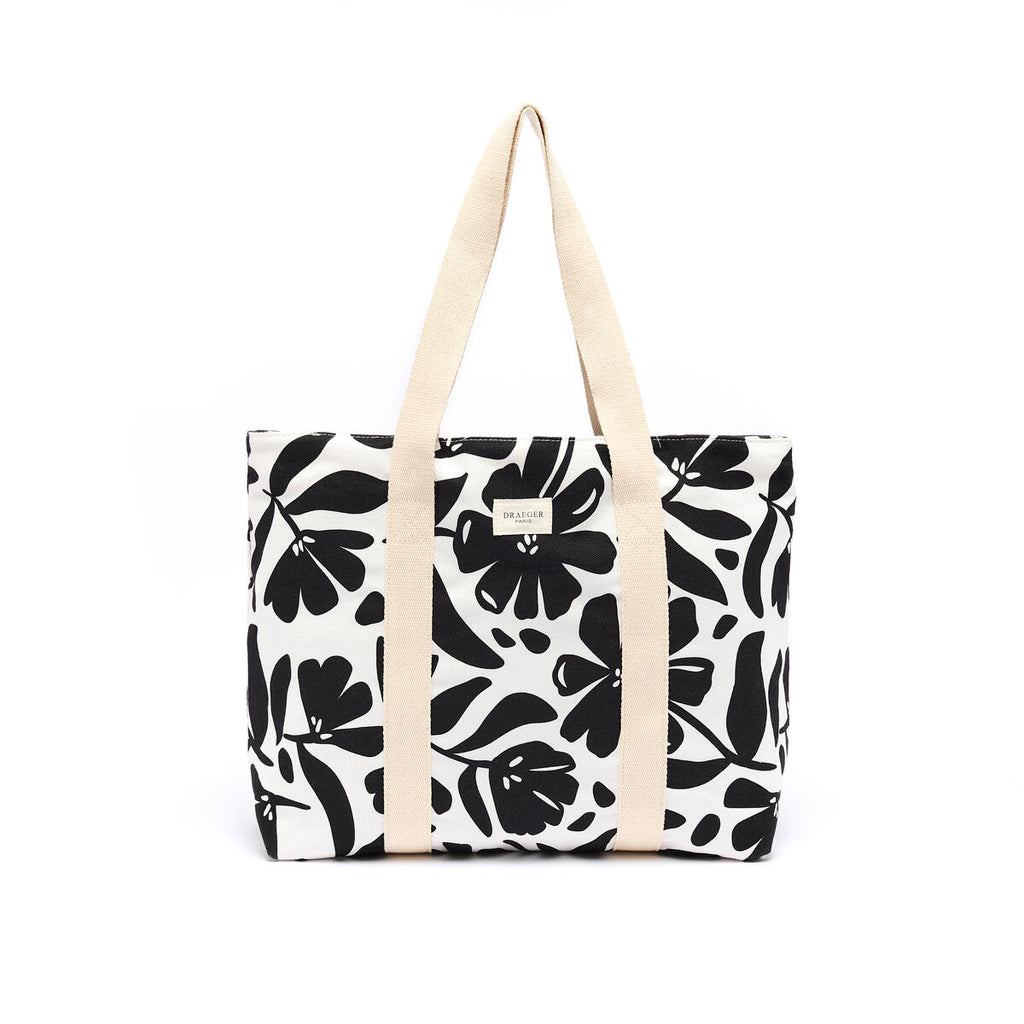 Tote Bag Office Chic Flores negras 1