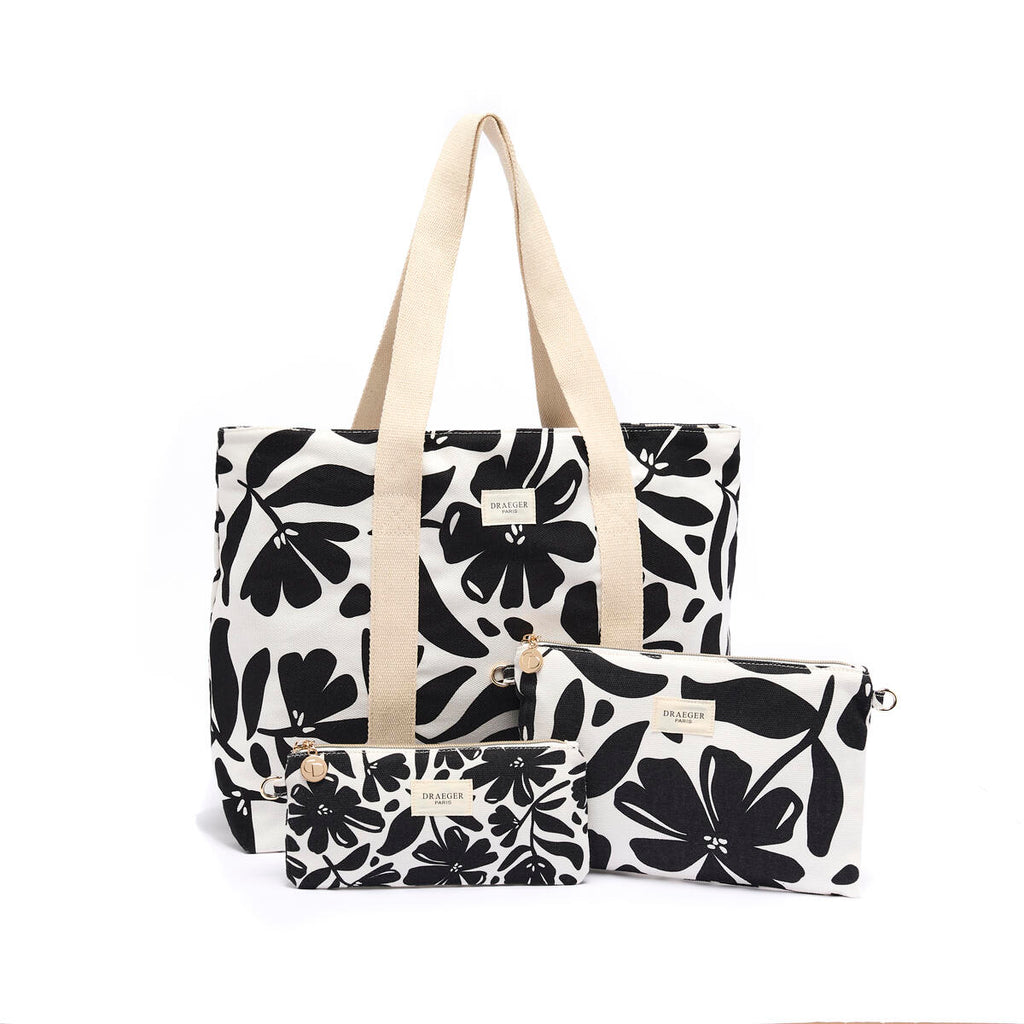 Tote Bag Office Chic Flores negras 3