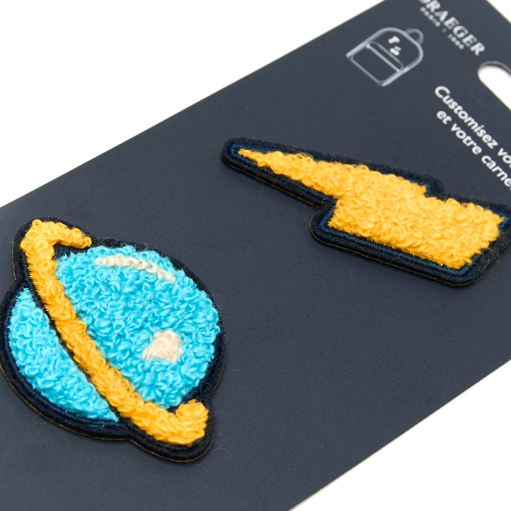 Parches Stickers Bordados - Varios Estilos Azul 2