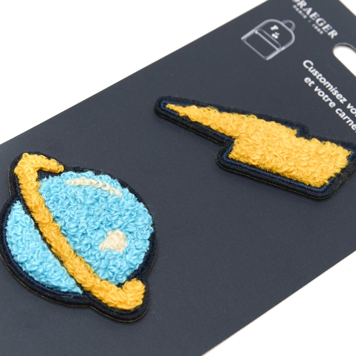 Parches Stickers Bordados - Varios Estilos Azul 2