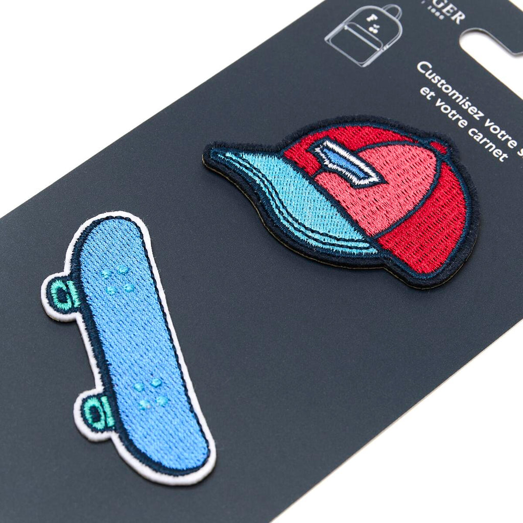 Parches Stickers Bordados - Varios Estilos Azul real 2