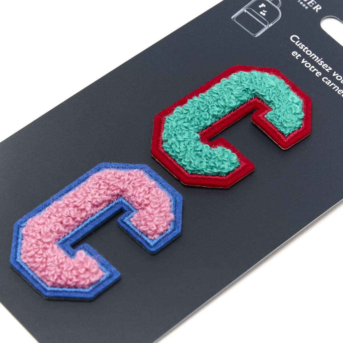 Parches de Letras Bordadas Personalizados C rosa 2