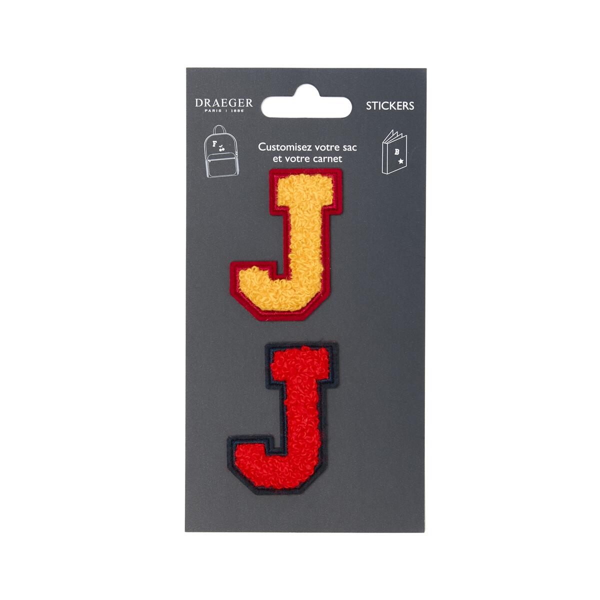 Parches de Letras Bordadas Personalizados J rosa 1