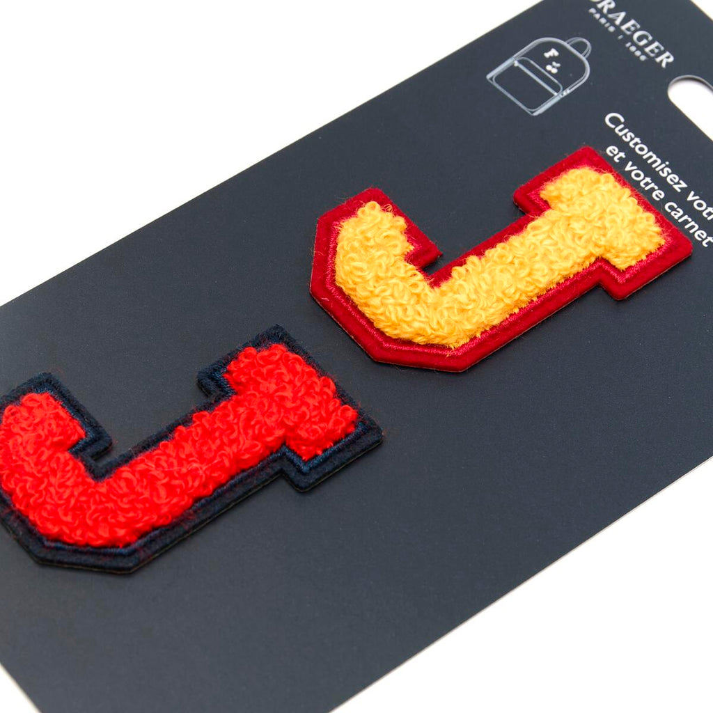 Parches de Letras Bordadas Personalizados J rosa 2
