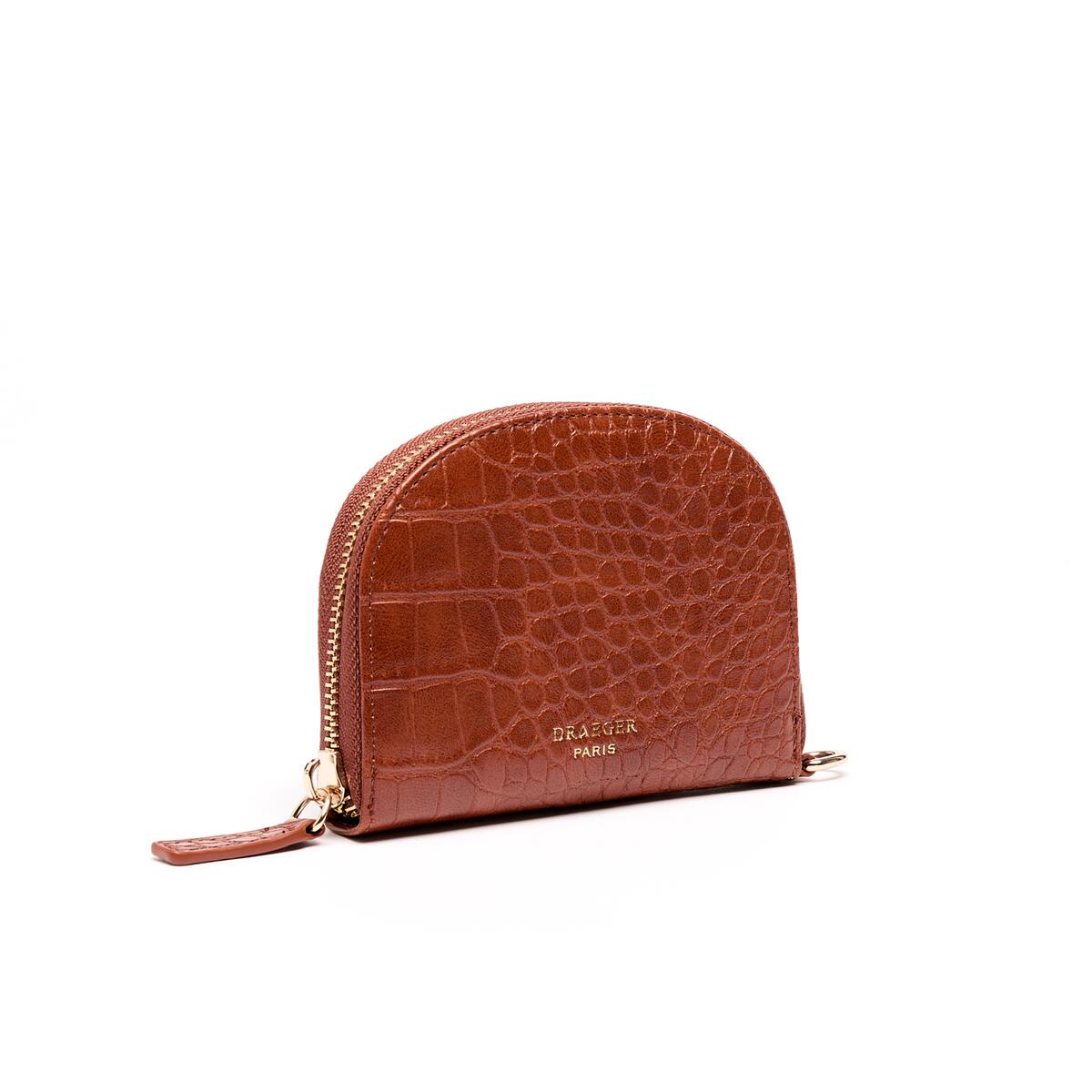 Monedero Cocodrilo Coñac 2