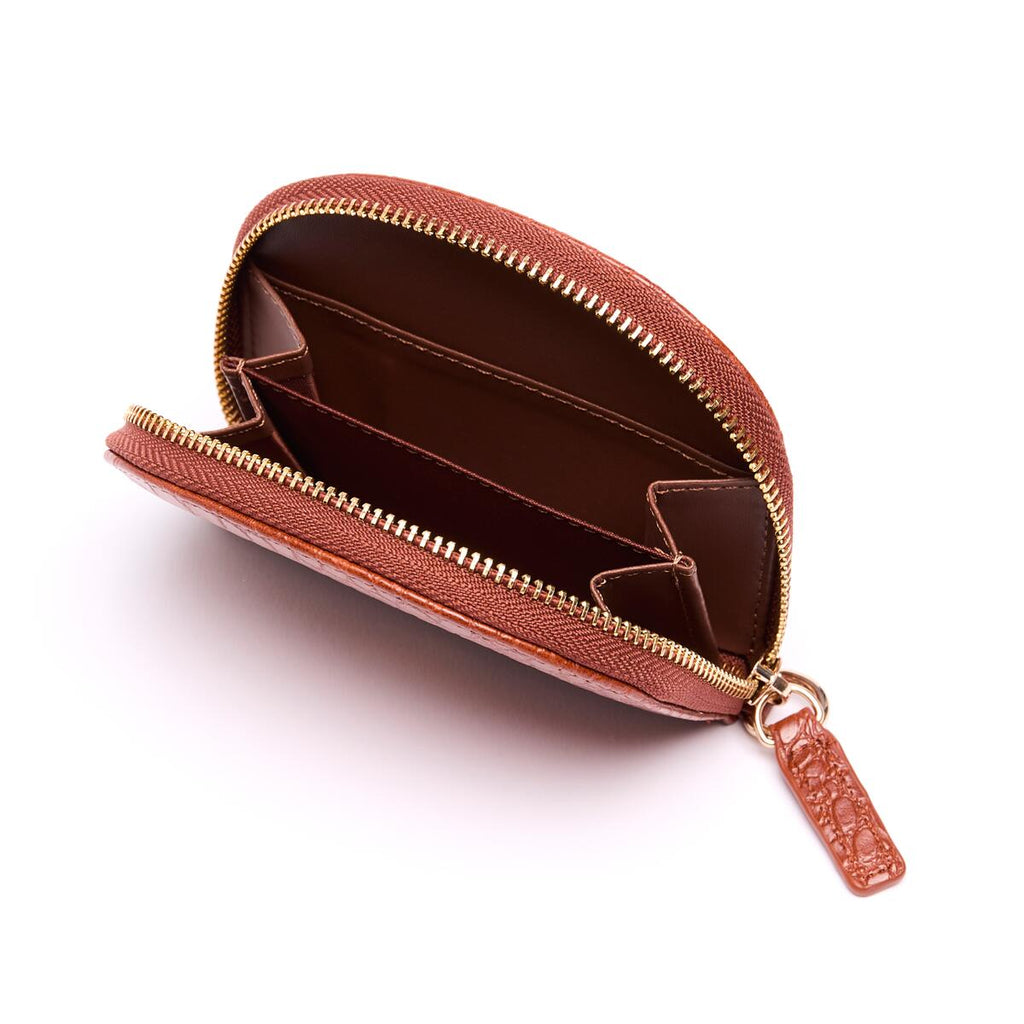 Monedero Cocodrilo Coñac 3