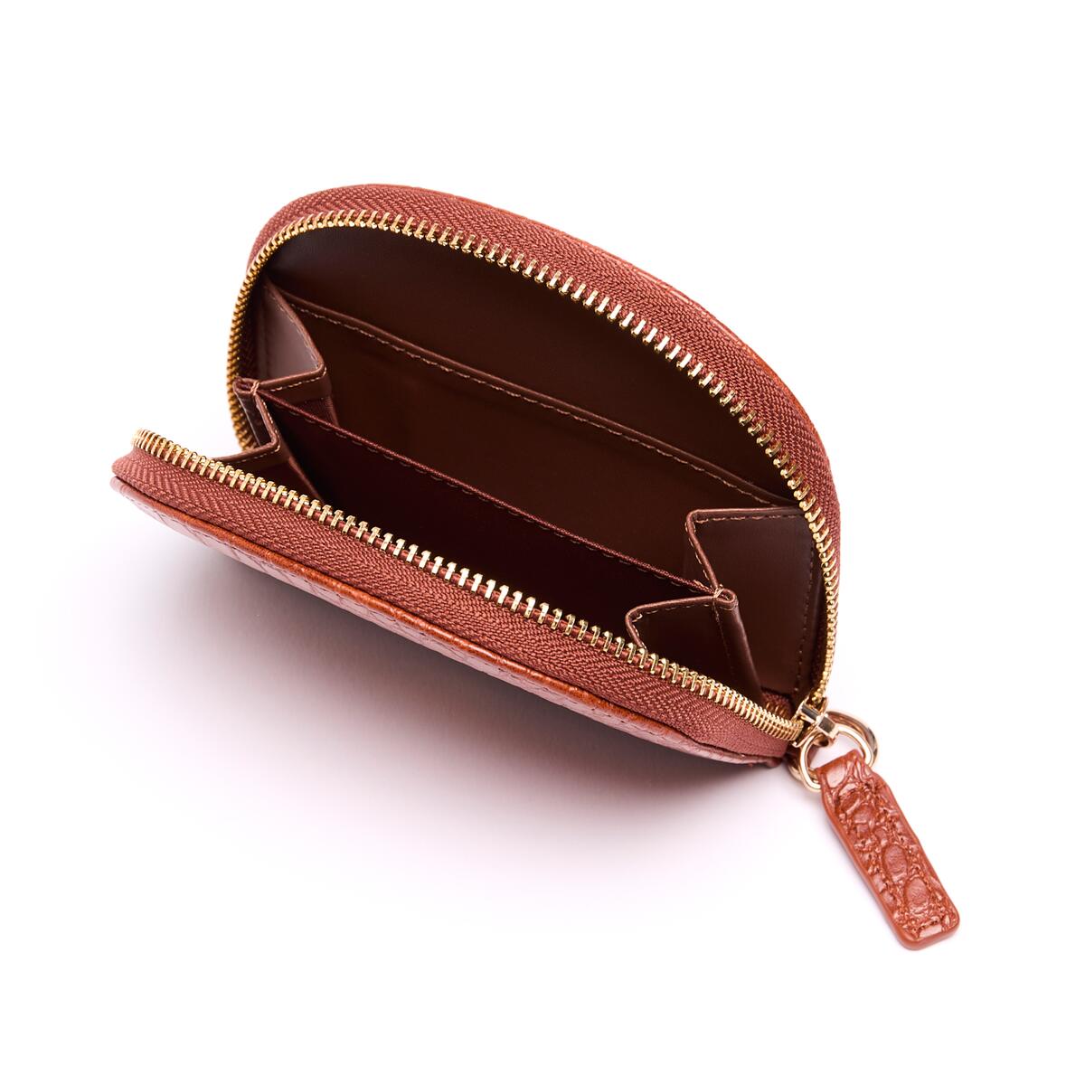 Monedero Cocodrilo Coñac 3