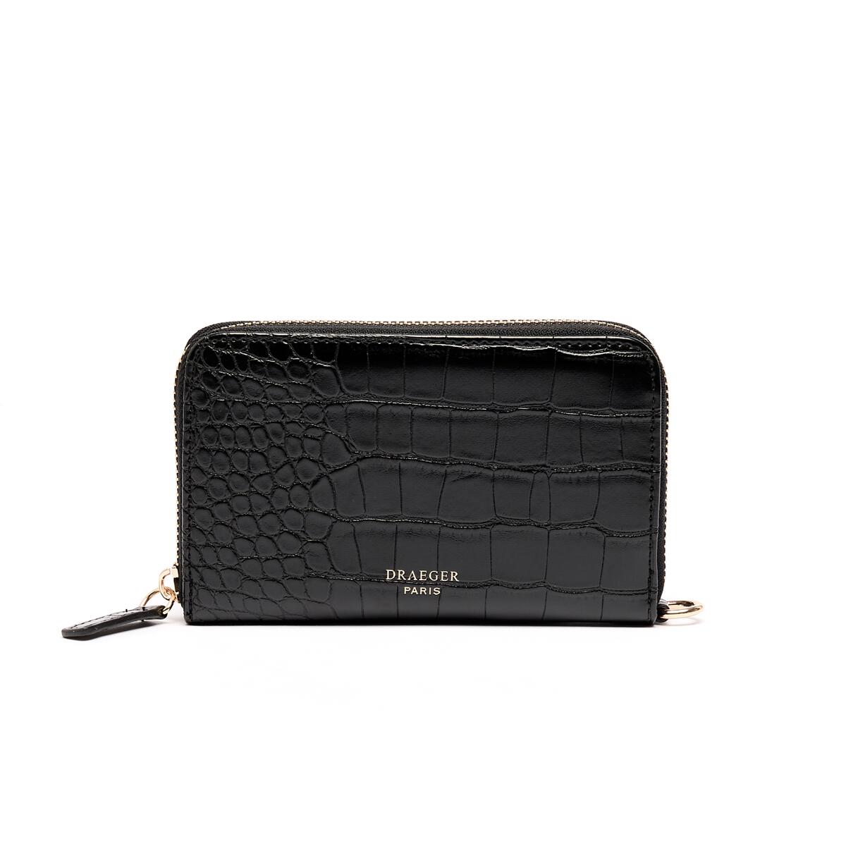Cartera Mediana Cocodrilo Negro 1