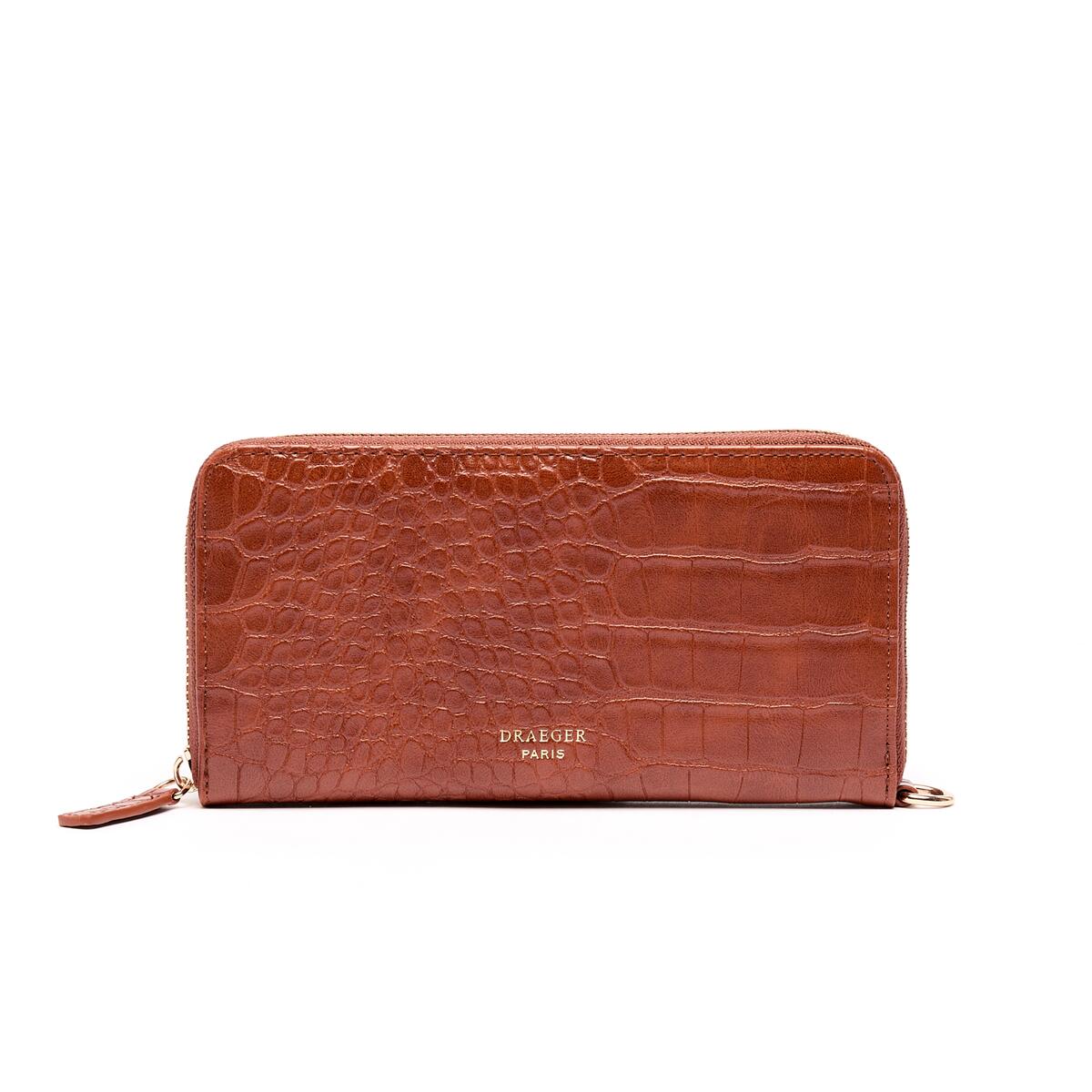 Cartera Grande Cocodrilo Coñac 1
