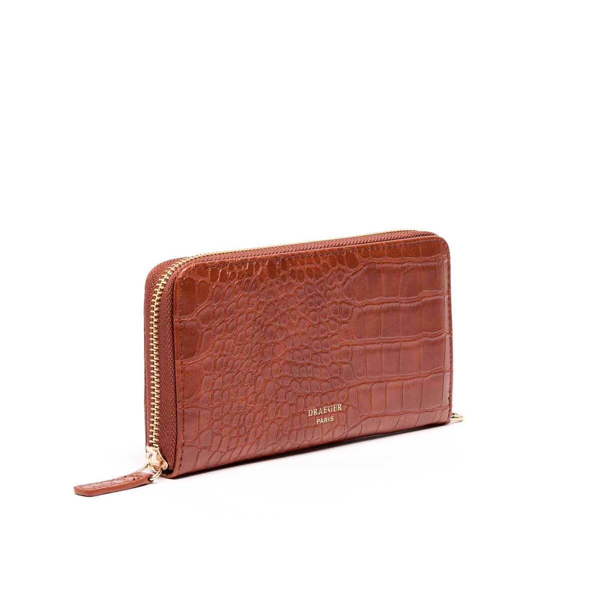 Cartera Grande Cocodrilo Coñac 2