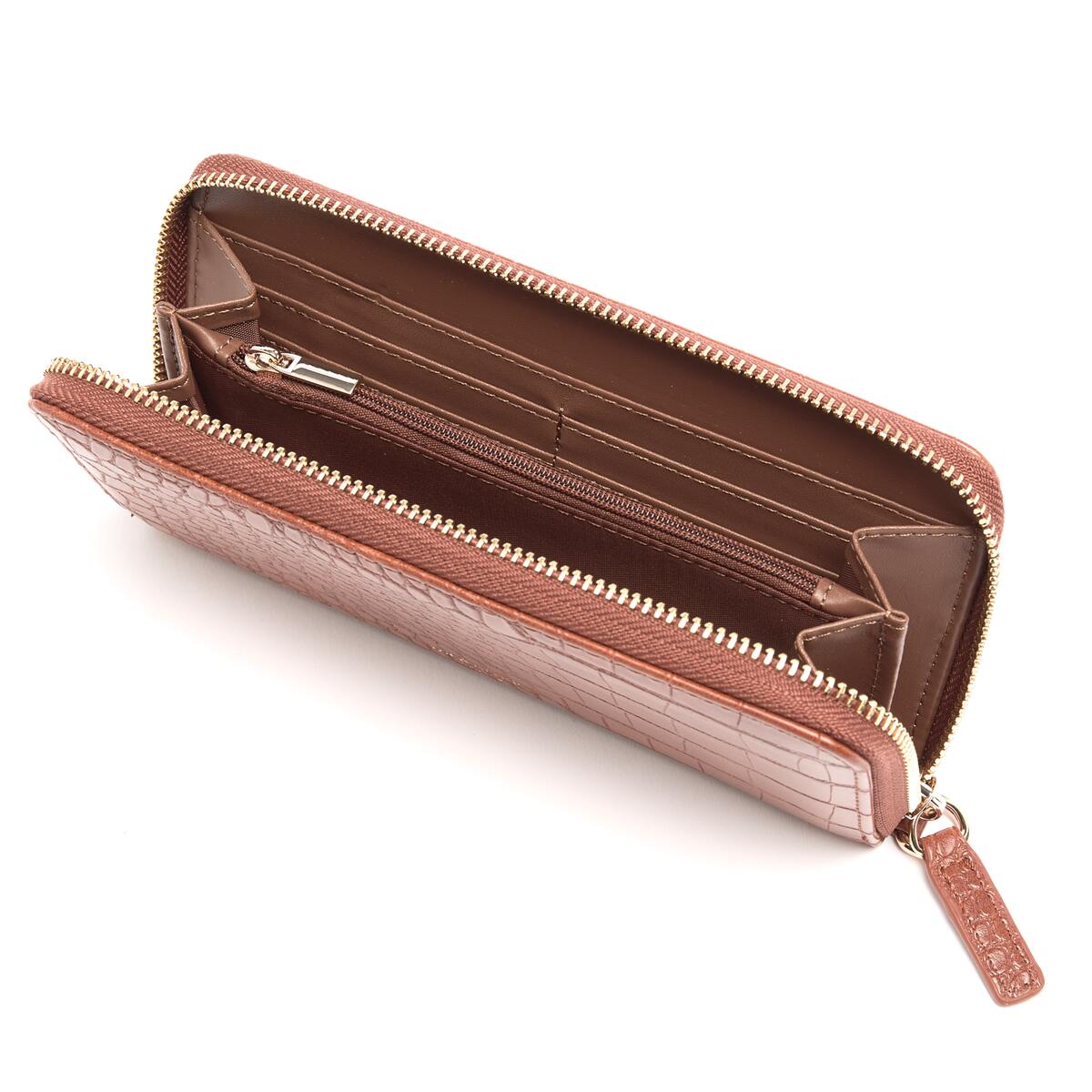 Cartera Grande Cocodrilo Coñac 3